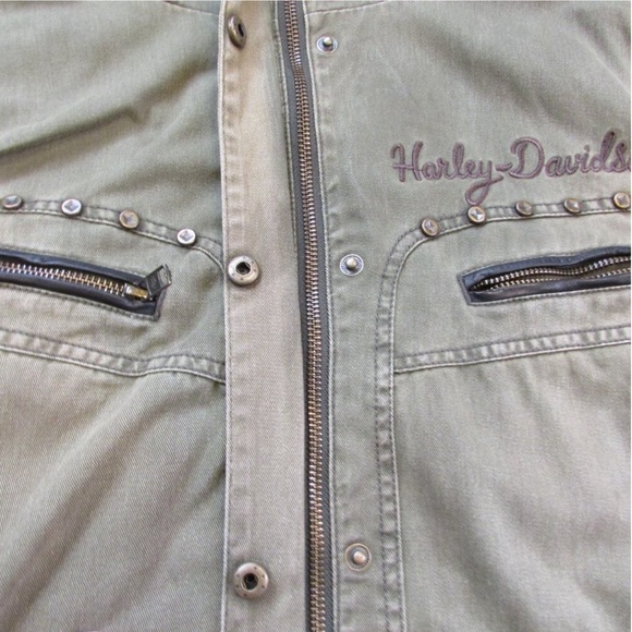 Harley Davidsons Women XL hooded canvas jacket - Picture 9 of 16